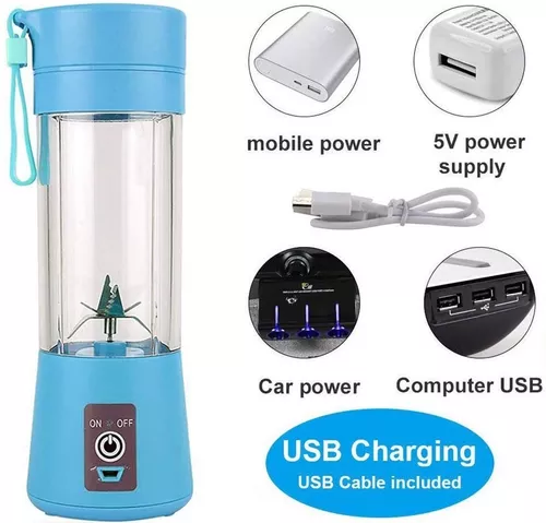 Mini Licuadora Portátil Recargable Usb Juguera Batidora