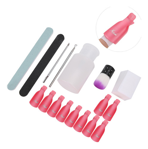Lima De Uñas Soak Off Clip, Cepillo Profesional Para Decorac