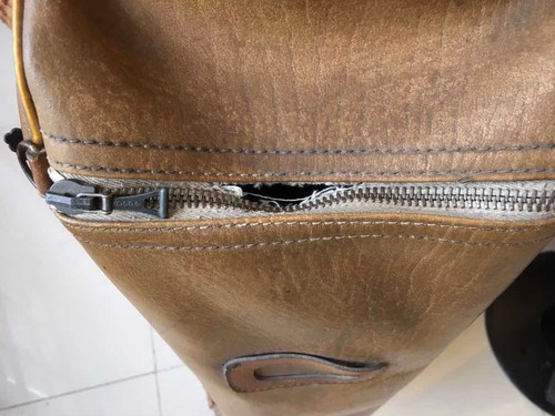 Antiguo Bolso De Golf De Cuero