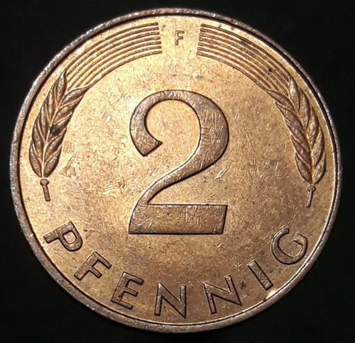 Moneda Alemania 2 Pfennig 1985 F
