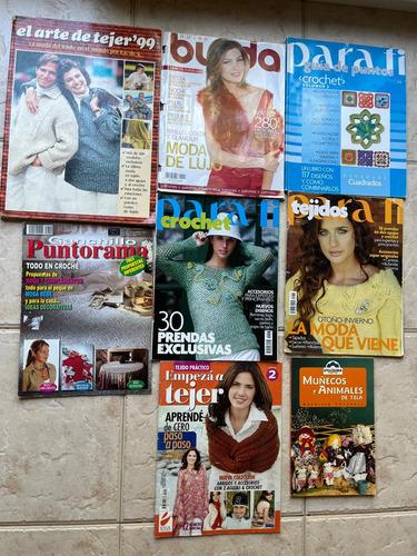 Set De 8 Revistas De Tejidos Y Moldes (Usado)