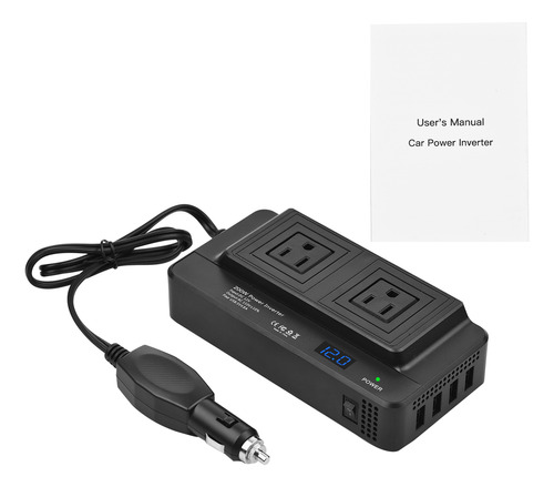 Puertos De Cargador De Coche 110 V, 4 Usb 2, Pantalla Digita