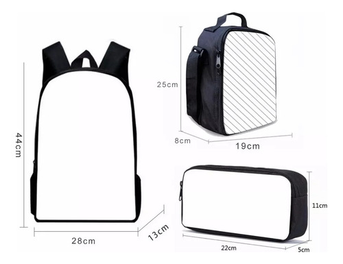 Juego De 3 Bolsas De Almuerzo De Moda For Mochila Jurassic