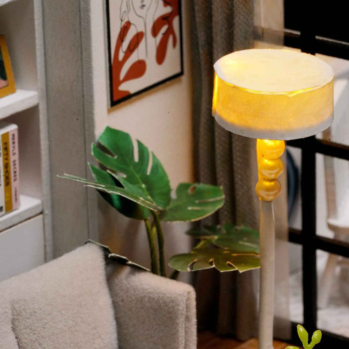 Casa De Miniatura Con Muebles Diy Kit Muebles Realistas 1:24