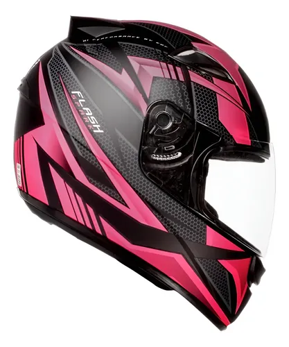 Capacete Feminino Moto Ebf New Spark Flash Rosa