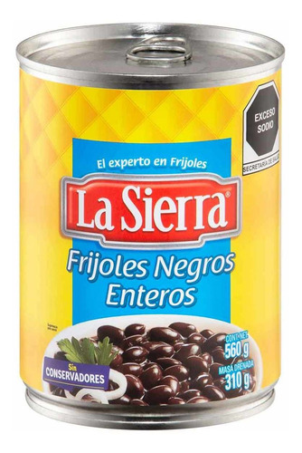 Frijoles La Sierra Enteros Negros 560g
