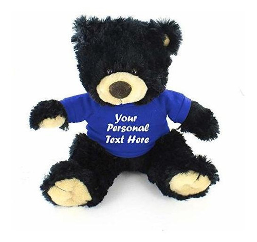 Oso De Peluche - Plushland Black Noah Teddy Bear 12 Inch, St