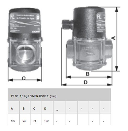 Imagen 3 de 5 de Control Automatico De Presion De Agua Rowa Flp Plastico *