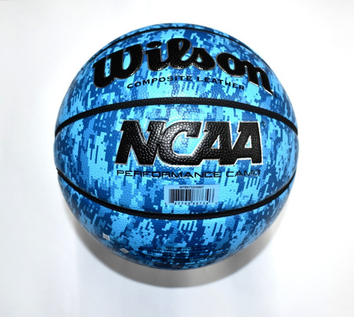 Imagen 1 de 3 de Balón Wilson Basquetbol Ncaa Composite Camo Azul Medida 7