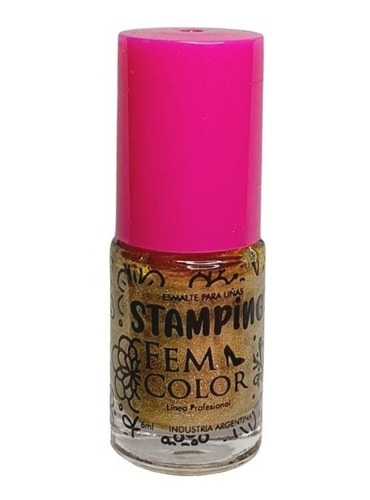 Esmalte Para Stamping Deco Nails Golden Fem Color Lefemme