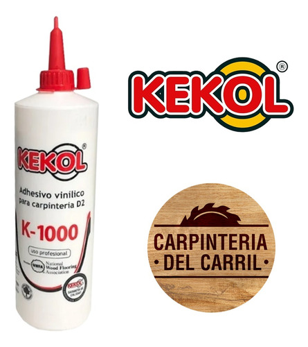 Adhesivo Vinilico Cola K1000 1 Kg Carpintero D2 Madera Kekol