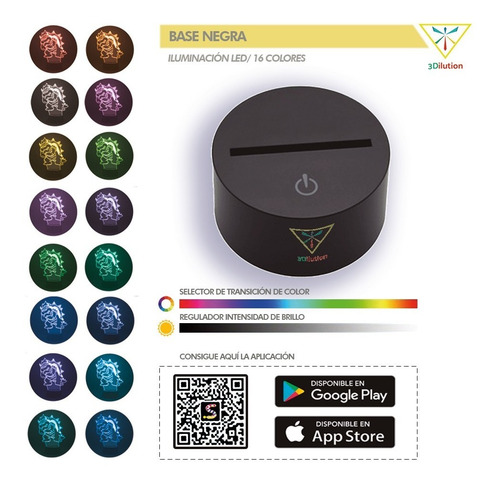 Lámpara 3d App Incluido Diseño Cristo Redentor Rio