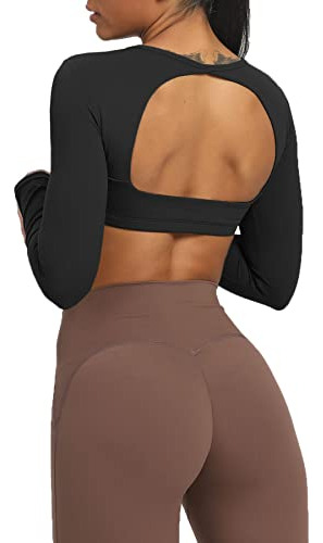 Top Corto De Manga Larga Para Mujer Clarissa Camiseta Corta