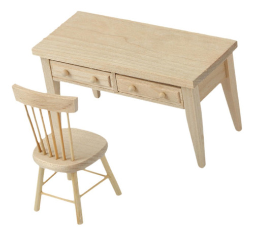 1:12 Juego De Silla De Mesa De Muebles De Casa De Muñecas