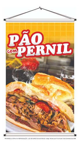 Banner Pão Com Pernil 40x60cm | Variação