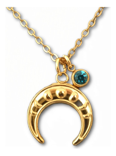 Collar Luna Invertida Simbolo Sagrado Magico Fases Luna
