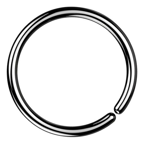 Piercing Sin Fin Acero Argollita Arito Nariz Labio Oreja 8mm Negro