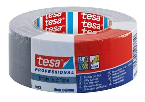 Fita Silver Tape Prata 48mmx50m Profissional Tesa Importado