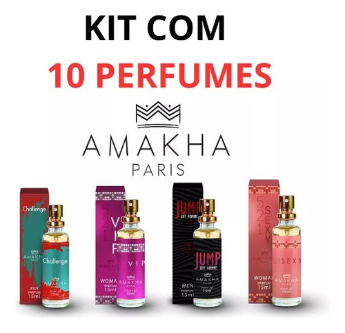 Kit Com 10 Perfumes Amakha Paris Original