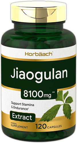 Jiaogulan 120 Capsulas 8100mg Gynostemma Pentaphyllum