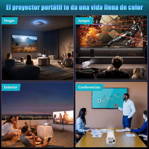 Proyector Profesional 4k Hd Android 11 Wifi6+juegos Variados