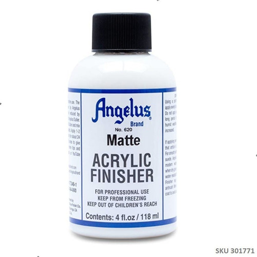 Imagen 2 de 2 de Angelus Acrylic Finisher Pintura Acrilica Matte Importado