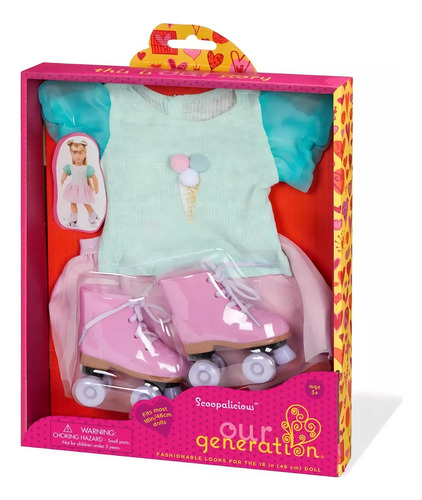 Kit Roupa Scoopalicious Our Generation Roupa De Boneca