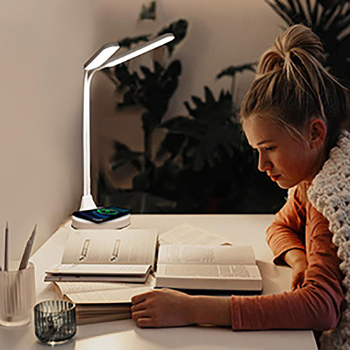 Lámpara De Escritorio Led Fxps Con Cargador Inalámbrico Lámp
