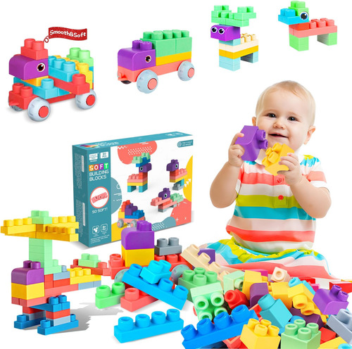 Kit De 6 Bloques Suaves Y Seguros Para Niños Pequeños