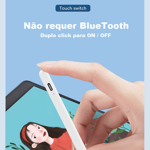 Caneta Touch P/ Tablet Samsung A8 A9+ Redmi Pad iPad iPhone