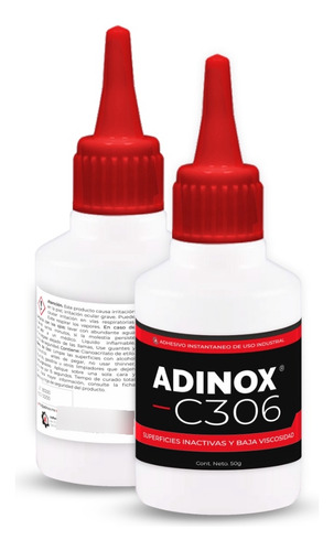 Imagen 4 de 6 de Adinox® C306, Adhesivo Instantáneo Secado Rápido