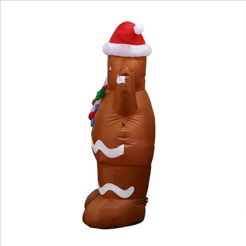 Adorno Navideño Jardín Inflable Hombre De Jengibre