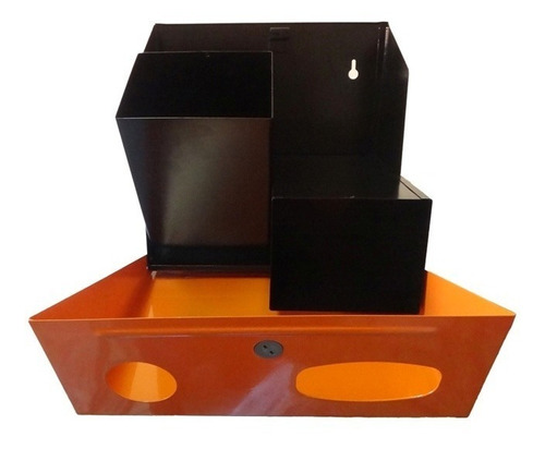 JSN M5 lixeira coletor para descarte de pilhas e baterias cor laranja