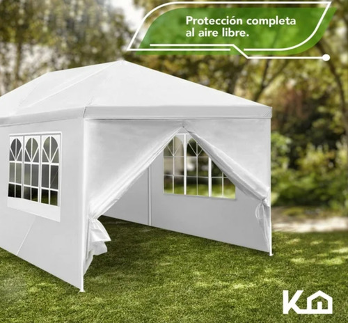 Toldo Gazebo Carpa Super Grande Uso Rudo Armable 3x6 Mts Blanco
