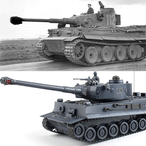 Tanque A Control Remoto Beaure Bure Escala 1:28, Color Gris