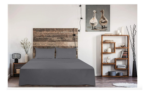 Utopia Ropa De Cama 6 Sabanas Mate Resistentes A Las Arrugas Color Gris Diseño De La Tela Liso