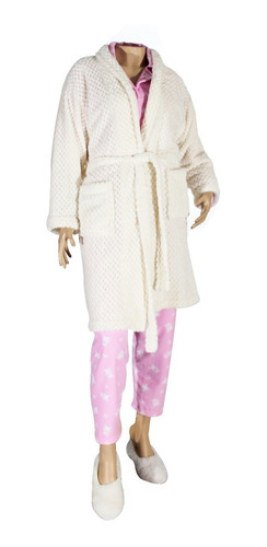 Imagen 3 de 3 de Bata Levantadora Para Crema Blanca, Batín, Pijama