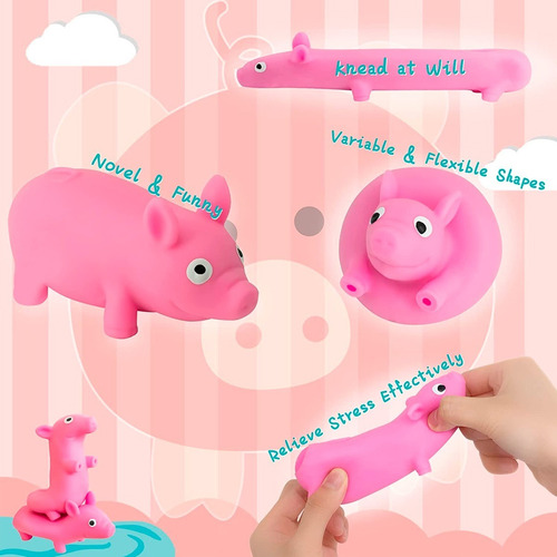 Imagen 4 de 9 de Squishy Pig Chanchito Cerdo Kawaii Relleno Moldeable Toy X1