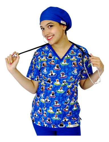 Top /polera Mujer-uniformes Clínicos Para Enfermera O Médico
