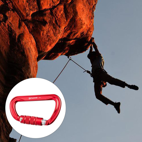 30kn Twist Bloqueo Mosquetón 7075 Aluminio Escalada Rojo