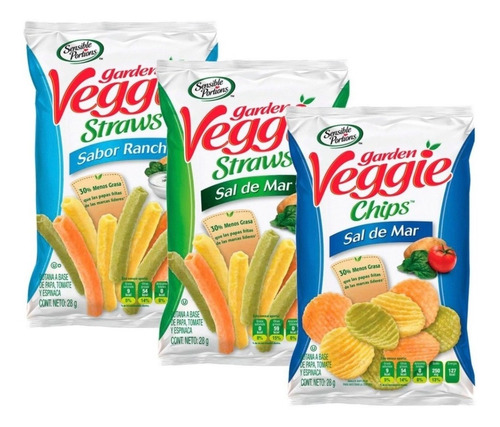 Imagen 2 de 2 de Garden Veggie Papas Fritas Empaque Surtido, 30 Bolsas De 28g