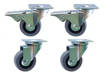 Comprar 4 Ruedas Giratorias De Goma 50mm 2 Con Freno Cap 50kg C\u002Fu Ruedas Gris