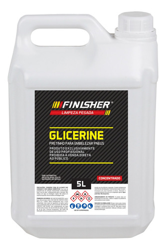 Glicerine Pneu Pretinho Concentrado - 5 Litros- Finisher