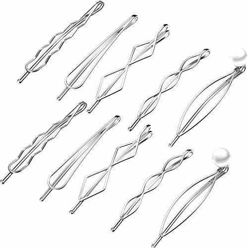 Pinzas - 10 Pieces Geometric Metal Hair Clips Minimalist Dai