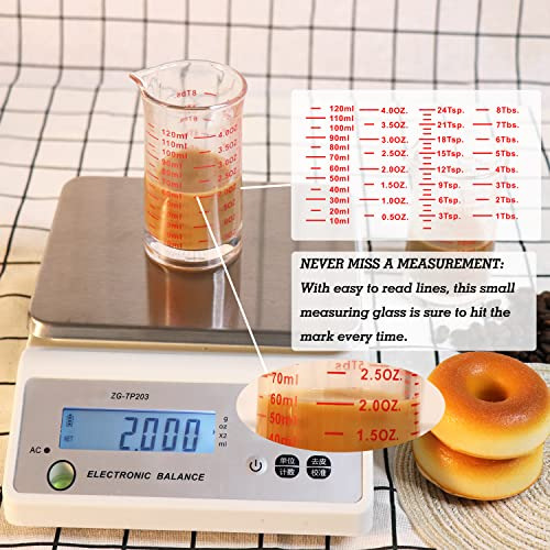 Vaso Medidor De Vidrio De Chupito Ackers De 4 Onzas/120 Ml,