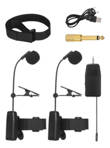 Instrumentos Inalámbricos Micrófono Para 2 Saxos De 20 Cm