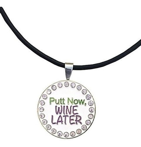 Giggle Golf Bling Putt Now, Wine Later Collar