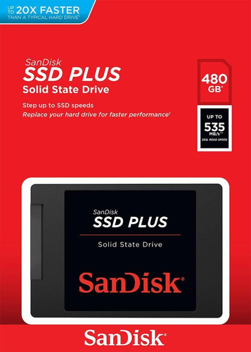 Ssd 480gb Sata Sandisk Plus 480gb 6 Gb/s 2.5in /7mm Up To 53
