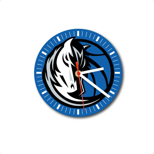 Reloj De Pared Dallas Maverick Mavs Equipo Logo Nba Basquet 