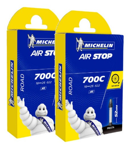 Par De Câmaras De Ar Michelin Air Stop 52mm